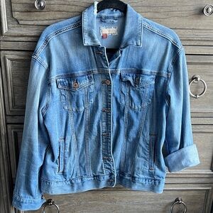 Anthropologie Pilcro Blue Oversized Denim Jean Jacket